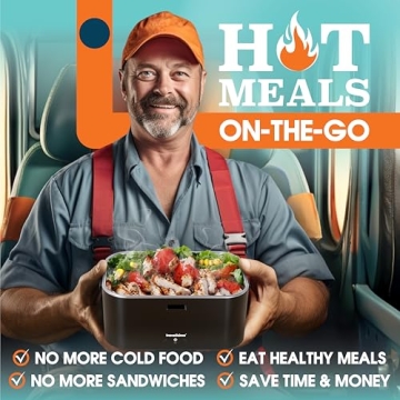 TRAVELISIMO Extra-Large Electric Lunch Box - 1.8L Capacity for Adults