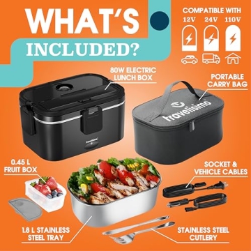 TRAVELISIMO Extra-Large Electric Lunch Box for Work