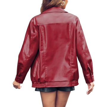 Stylish Miladusa Leather Blazer for Women Plus Size