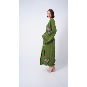 Bodho Handmade Boho Kimono Organic Cotton Beachwear Cover-Up