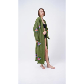 Bodho Handmade Boho Kimono Organic Cotton Beachwear Cover-Up