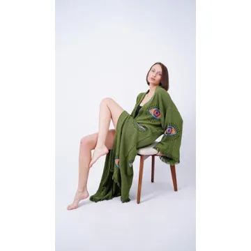 Bodho Handmade Boho Kimono Organic Cotton Beachwear Cover-Up