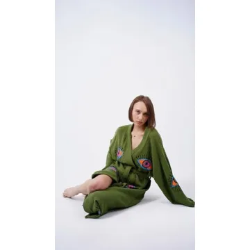 Bodho Handmade Boho Kimono Organic Cotton Beachwear Cover-Up