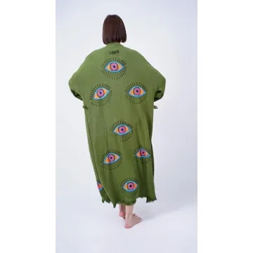 Bodho Handmade Boho Kimono Organic Cotton Beachwear Cover-Up
