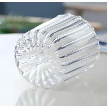 MacTings 16oz Glass Cups with Dome shape Lid and Glass Straw, Reusable Glass Tumbler, Smoothie Glass Cups, Bubble Tea Cups, Drinking Glasses