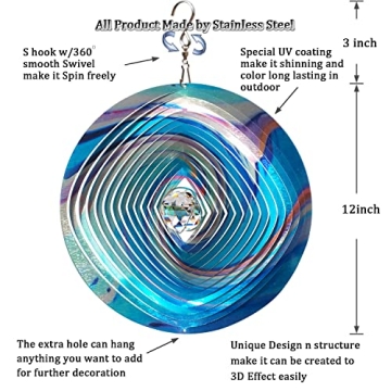 FONMY Mandala Wind Spinner - Stunning Garden Art