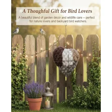 Enchanting Handmade Alpaca Fiber Bird Nesting Heart