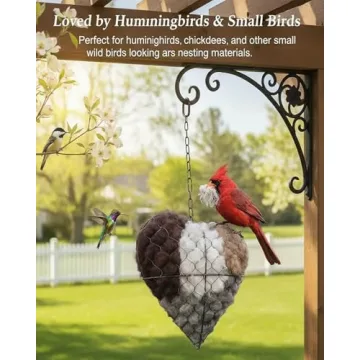 Enchanting Handmade Alpaca Fiber Bird Nesting Heart