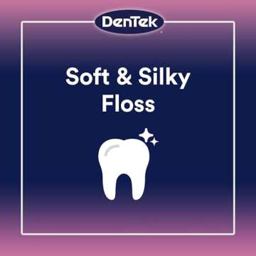 DenTek Comfort Clean Sensitive Gums Floss Picks, Soft & Silky Ribbon, 150 Count, 3 Pack