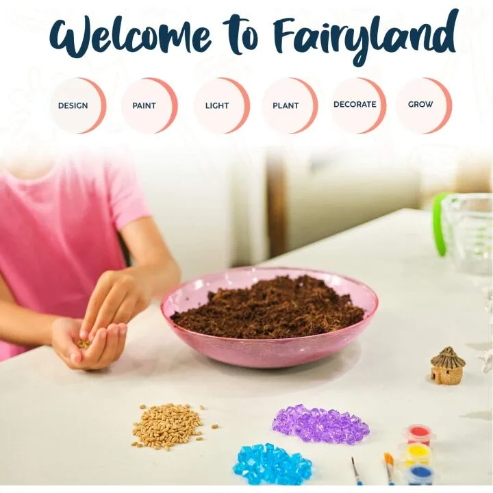 BRYTE Fairy Garden Kit for Creative Kids and Fun