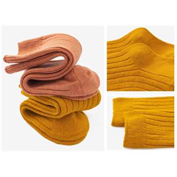 QandSweet Unisex-Baby Knee High Socks Seamless Toddler Boy Girls Cotton Uniform Stockings (0-6 Months, A Lot-6pairs)