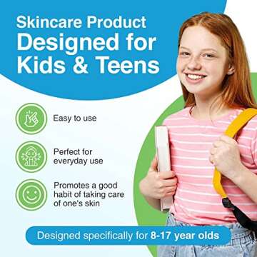 Kidskin - Gentle Skin Moisturizer for Dry Skin and Other Skin Types, Hydrating Face Moisturizer, Vegan Kid and Teen Skin Care, Skincare Products for Face, 2 fl oz.