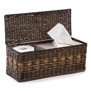 Elegant Lidded Wicker Box for Stylish Storage Solutions