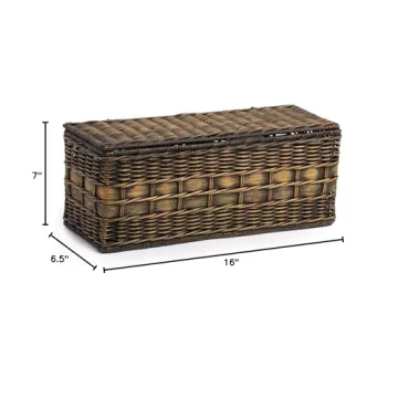 Elegant Lidded Wicker Box for Stylish Storage Solutions