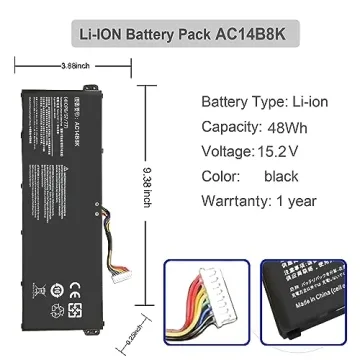 Reliable Gomarty AC14B8K Battery for Acer Nitro 5