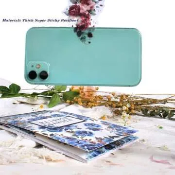 Dwpetzo Vintage Watercolor Flower Stickers, Precut Journal Sticker Book for Junk Journaling, Assorted Materials PET Washi Paper Stickers for Scrapbooking Supplies, Planners, Collage, 20 Sheets, A5