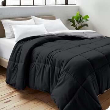 Bare Home Twin/Twin Extra Long Comforter - Reversible Colors - Goose Down Alternative - Ultra-Soft -...