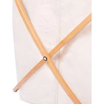 BIRDROCK HOME Double Butterfly Bamboo Hamper - Made of Natural Bamboo - Includes Machine Washable Cotton Canvas Liner - Lightweight for Easy Transportation