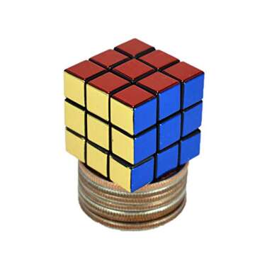 Super Impulse World's Smallest 40th Anniversary Rubik's Cube Metallic, Multi