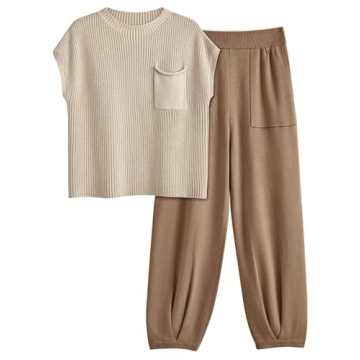 LILLUSORY Two 2 Piece Sets Womens 2025 Spring Summer Matching Lounge Sweatsuits Sweat Suits Trendy T...