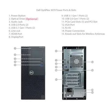 Dell Optiplex 3070 Mini Tower PC with Core i5, 16GB RAM