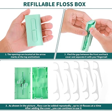 WLLHYF Portable Dental Floss Case with 10 Picks
