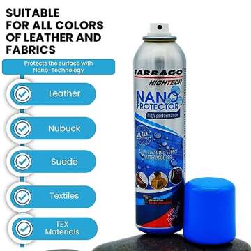 Tarrago Nano Shoe Protector Spray - 6.5oz Waterproof & Stain Repellent Spray for All Materials