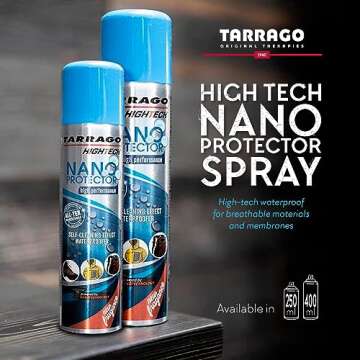 Tarrago Nano Shoe Protector Spray | Waterproof & Stain Repellent 6.5oz