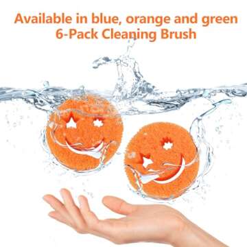 Color Sponge(6 PCS) - Scratch-Free Multipurpose Dish Sponges for Kitchen, Bathroom - BPA Free & Made...