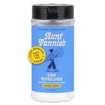Aunt Fannie's Sink Refresher, Natural Lemon Powder Scrub for Clean Sinks and Odor Control