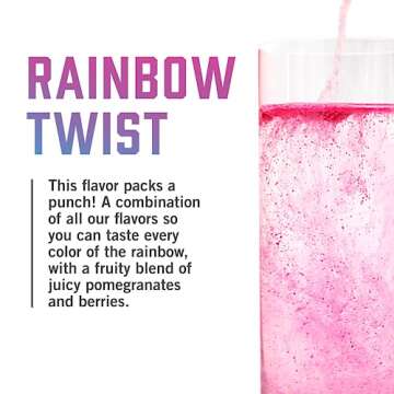 BioSteel Zero Sugar Hydration Mix, Great Tasting Hydration with 5 Essential Electrolytes, Rainbow Twist Flavor, 45 Servings per Tub