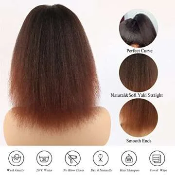 LEOSA Kinky Straight Ponytail Extension for Effortless Style