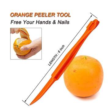 Orange Peeler tools Plastic Orange Peeler Citrus Remover Easy Open Citrus Lemon Citrus Peel Cutter V...