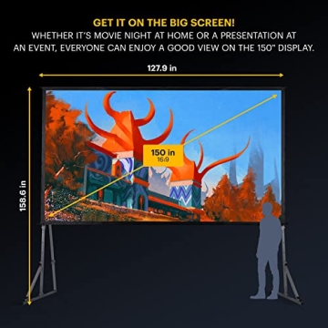 Kodak 150” Dual Projector Screen for Indoor & Outdoor Movies