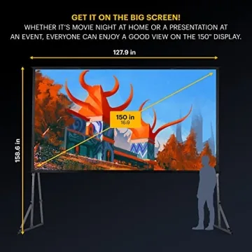 Kodak 150” Dual Projector Screen for Indoor & Outdoor Movies