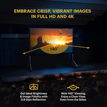 Kodak 150” Dual Projector Screen for Indoor & Outdoor Movies