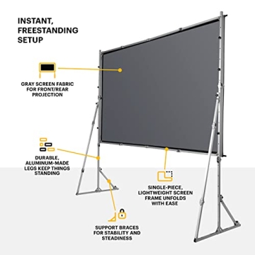 Kodak 150” Dual Projector Screen for Indoor & Outdoor Movies