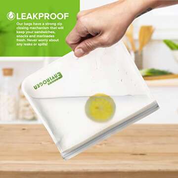 Enivrogen 10 Pack Reusable Storage Bags - Eco-Friendly & Versatile