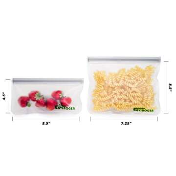 Enivrogen 10 Pack Reusable Storage Bags - Eco-Friendly & Durable