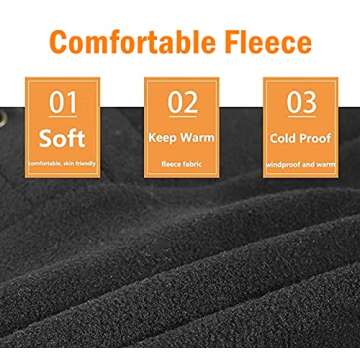 Balaclava Windproof Winter Face Mask Warm Fleece Ski Mask for Men and Women Cold Weather Motorcycle Bike Cycling Neck Warmer Black