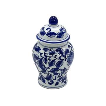 Elegant 8" Ceramic Ginger Jar for Home Decor and Storage