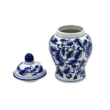 Elegant 8" Ceramic Ginger Jar for Home Decor and Storage