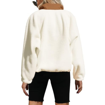 Yanekop Women’s Cozy Fleece Pullover - Stylish Jacket with Pockets