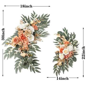 Serra Flora Wedding Arch Flowers Swags Kit (Pack of 2) for DIY Artificial Peony Greenery Arrangement...