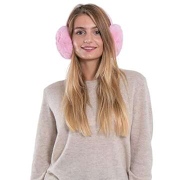 Simplicity Cat Ear Muffs For Women Warm Furry Folding Ear Muffs Winter Women Ear Warmers Girls Earmu...