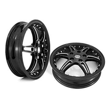 HEINMO Motorcycle Modified Tire Wheel Hubs Rims Kit CNC Aluminum Sprint Wheels Boss Parts For Sprint Primavera 50 150 Sprint150 GTS GTE GTV 125 200 250 300 (For GTS/GTE/GTV Series)