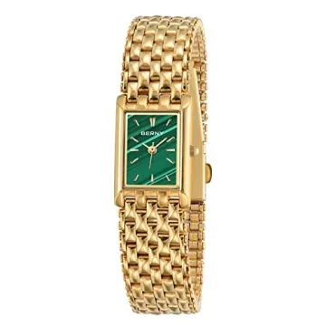 BERNY Gold Watches for Women Ladies Wrist Quartz Watches Stainless Steel Band Womens Gold Watch Luxu...