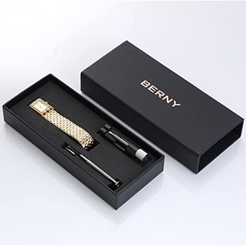 Luxury BERNY Gold Watch for Women with Adjustable Band
