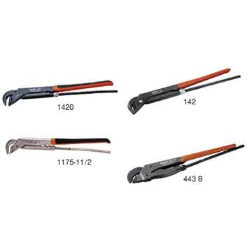 Bahco 142 Universal Pipe Wrench, 14-1/2-Inch, Red