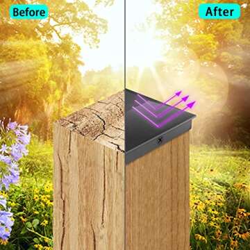 Eapele 4X4 Wood Fence Post Caps - Protect & Beautify